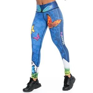 HunniFit Butterfly Blue Leggings